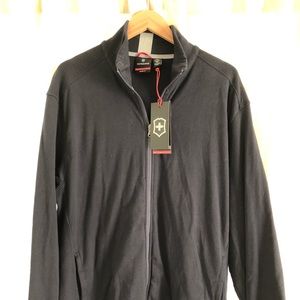 NWT VICTORINOX Black Beacon Full Zip XXL Sweater